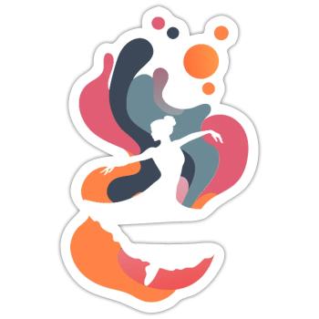 Dancing Dance Instructor - Sticker size S (10 x 10 cm) - white matte - Front