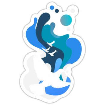 Dove Dove of Peace Dove Egg - Sticker size S (10 x 10 cm) - white matte - Front