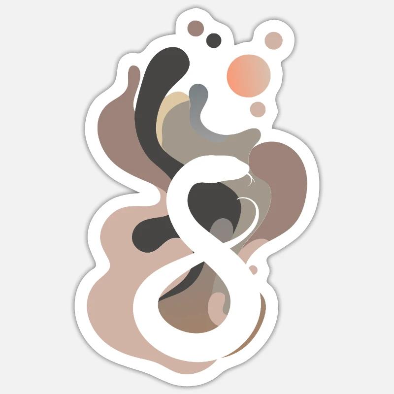 Snakes Snakebite Snake Eye - Sticker size S (10 x 10 cm) - white matte