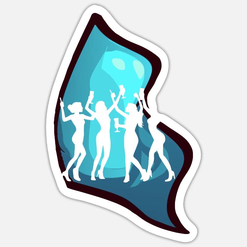 Disco Électronique Sticker taille S (10 x 10 cm)