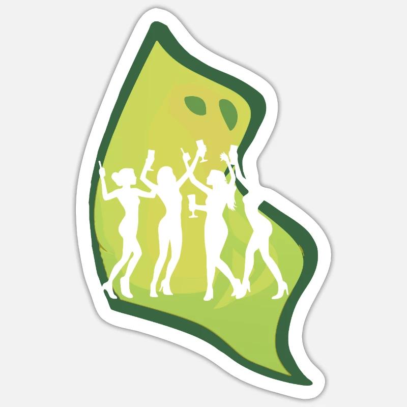 Disco Elektronisch Lichter Sticker Größe S (10 x 10 cm)