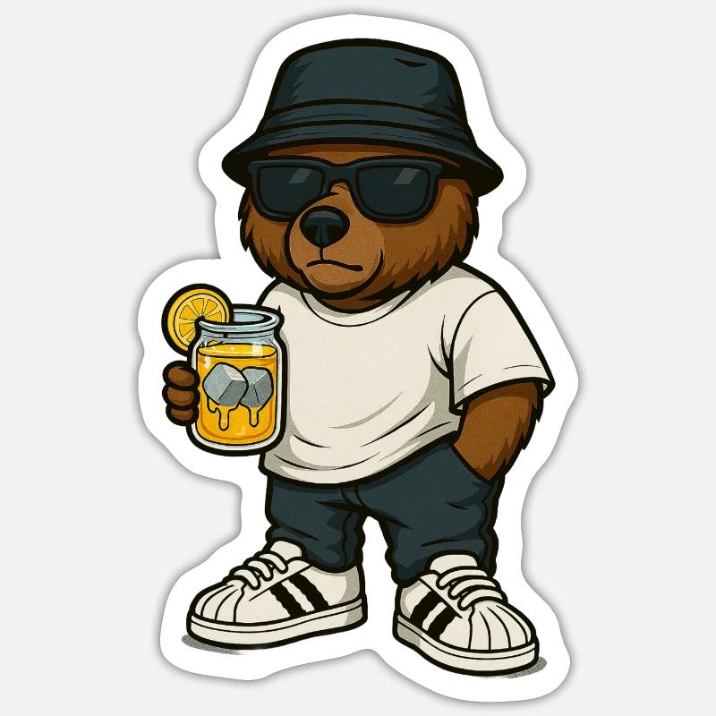 Honey Bear - Sticker size S (10 x 10 cm) - white matte