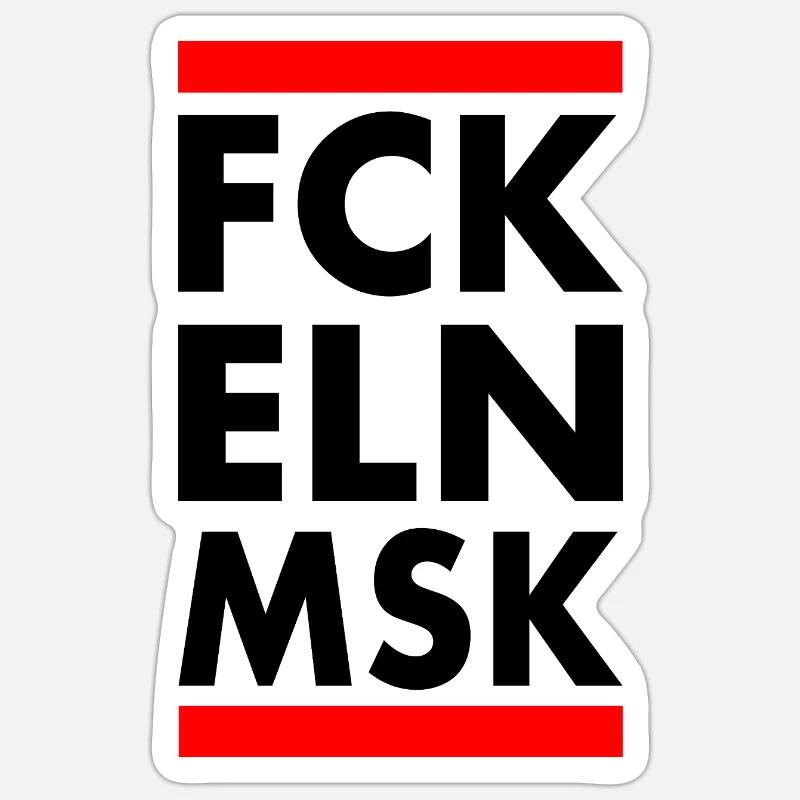 Fck eln msk - Sticker Größe S (10 x 10 cm) - Mattweiß