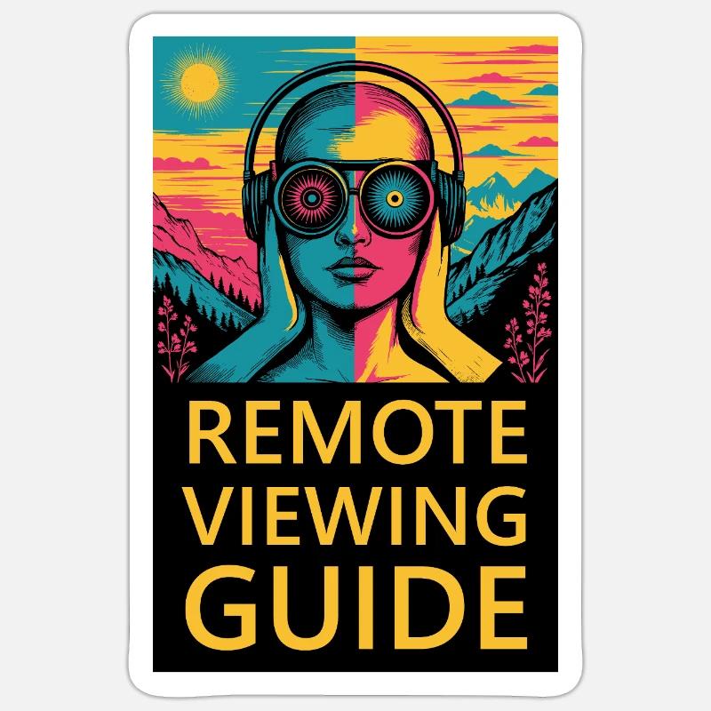 Remote Viewing Guide – Psychedelic Head Sticker size S (10 x 10 cm)