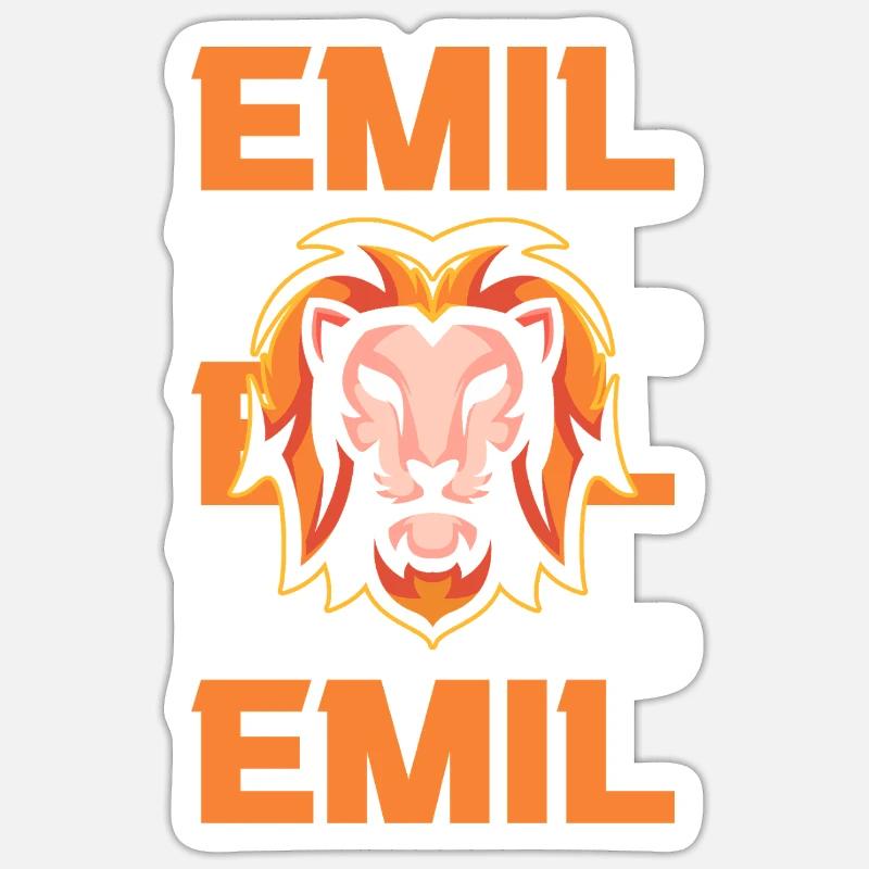 Leo Emil - Sticker taille S (10 x 10 cm) - blanc mat