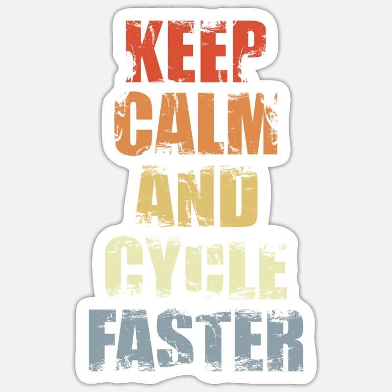 Calm cyclist Sticker size S (10 x 10 cm)