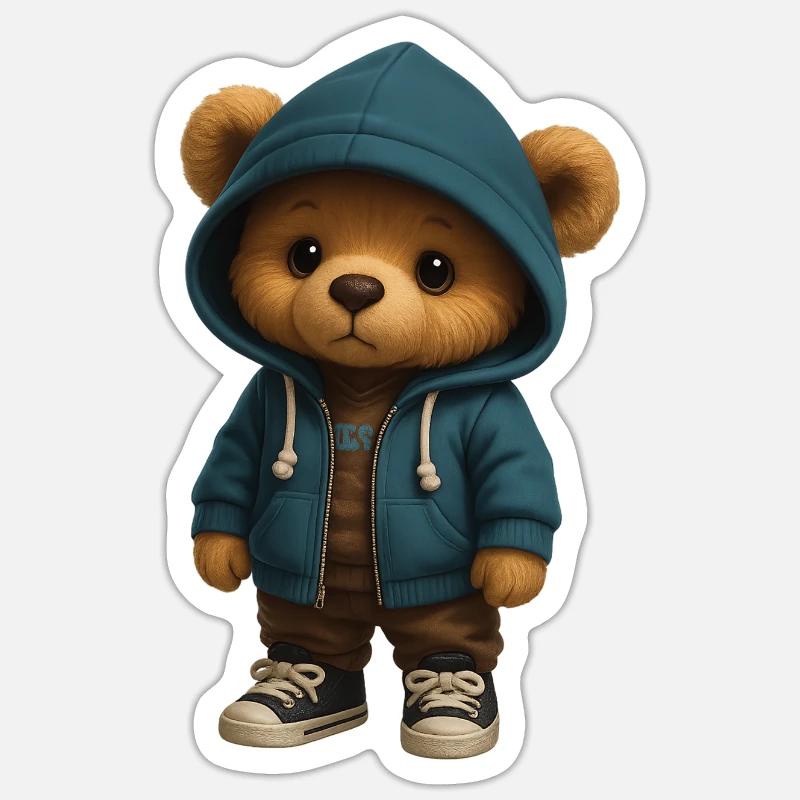 Kapuzenpullover Teddy Sticker Größe S (10 x 10 cm)