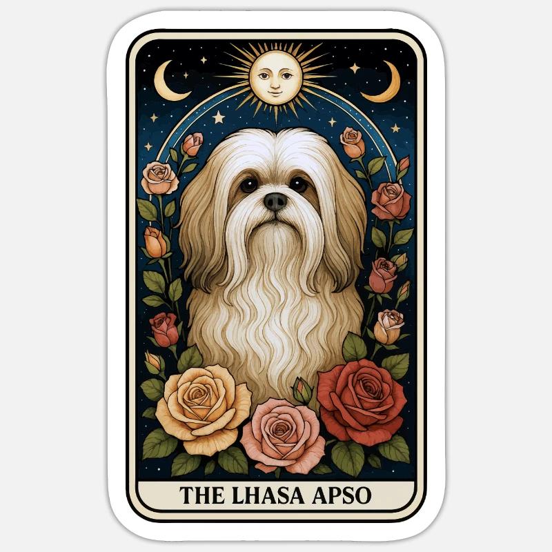 Lhasa Apso Sticker Größe S (10 x 10 cm)