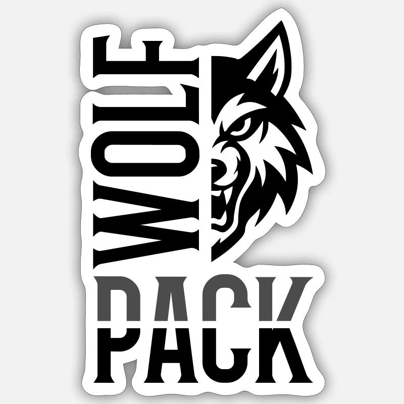 Wolf Pack Rudel - Sticker Größe S (10 x 10 cm) - Mattweiß