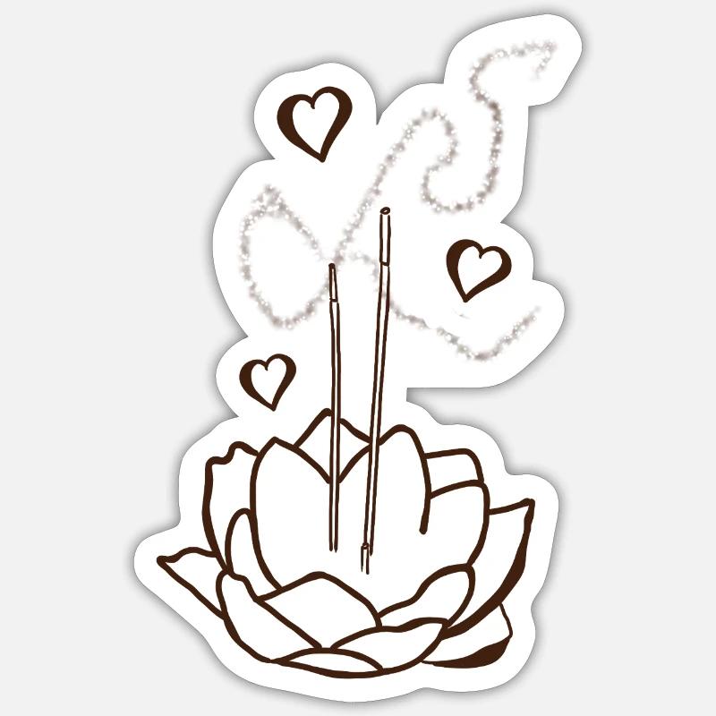 Incense - Sticker size S (10 x 10 cm) - white matte