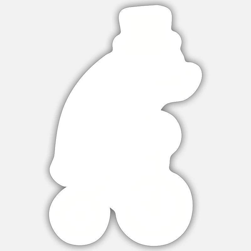 Ours blanc - Sticker taille S (10 x 10 cm) - blanc mat
