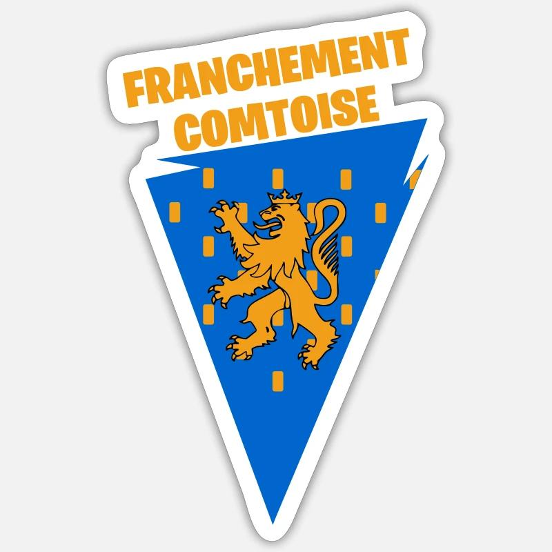 Frankly Comtoise - Sticker size S (10 x 10 cm) - white matte