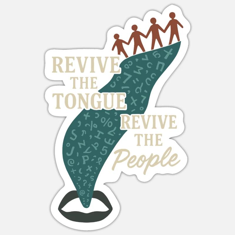 Indigenous Language Revitalization Native Speakers - Sticker size S (10 x 10 cm) - white matte