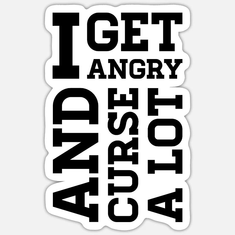 Angry – Statement about anger, protest & emotions Sticker size S (10 x 10 cm)