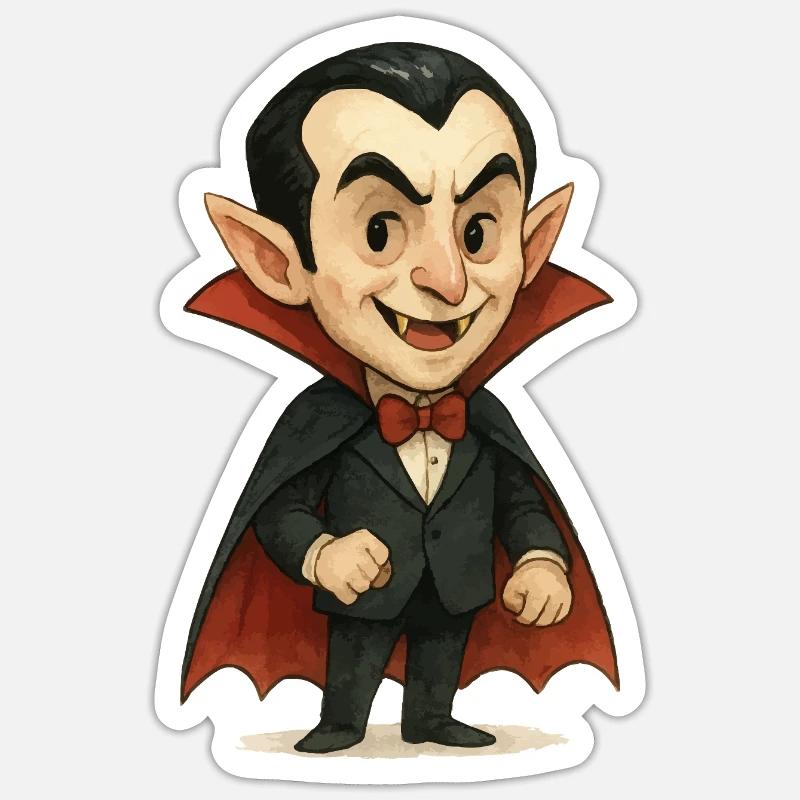 Vampire Comic - Sticker size S (10 x 10 cm) - white matte