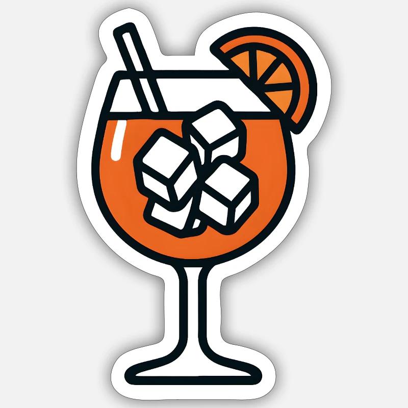 Party Spritz Glas Geschenkidee - Sticker Größe S (10 x 10 cm) - Mattweiß