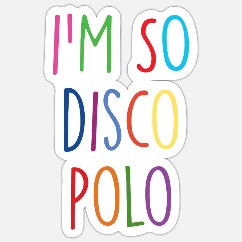 Disco Polo - Sticker size S (10 x 10 cm) - white matte