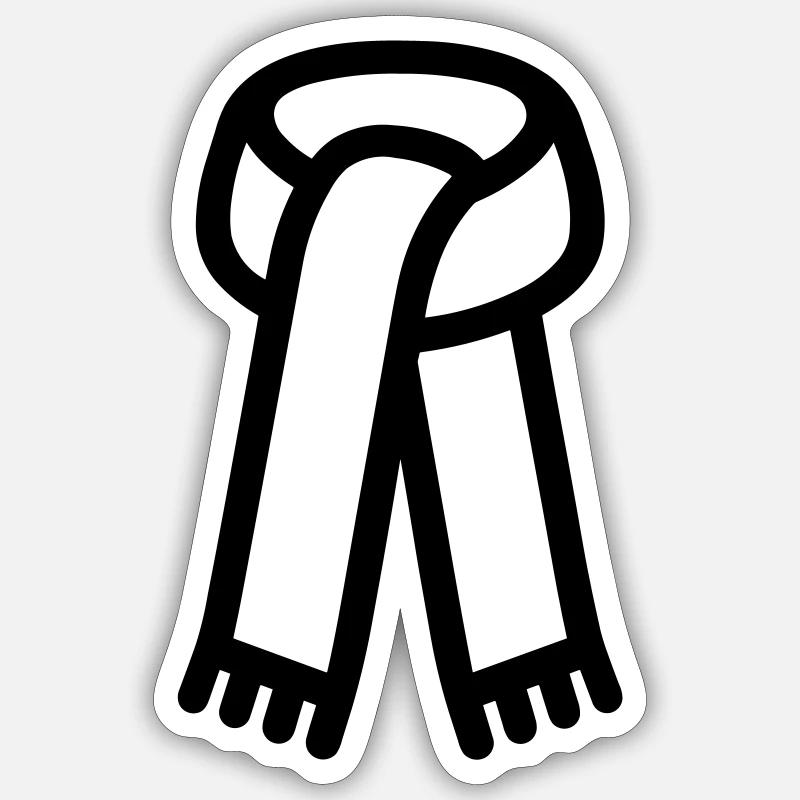 scarf - Sticker size S (10 x 10 cm) - white matte