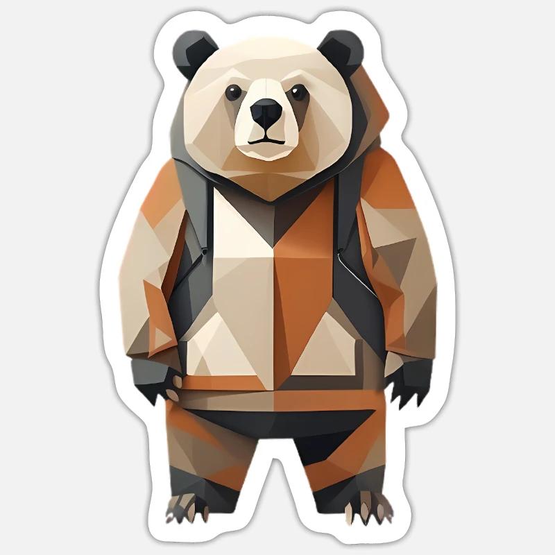 Polypanda Panda Low-Poly Sticker size S (10 x 10 cm)