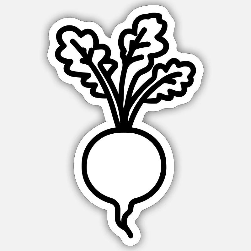 turnip - Sticker size S (10 x 10 cm) - white matte