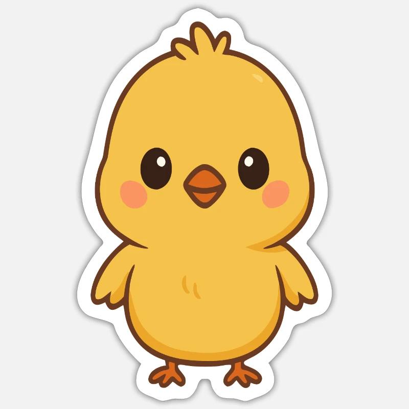 Chick - Sticker size S (10 x 10 cm) - white matte