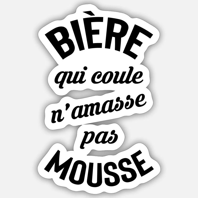 Rolling beer doesn't build foam Sticker size S (10 x 10 cm)