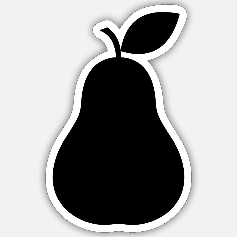 Pear silhouette fruit minimal Sticker size S (10 x 10 cm)