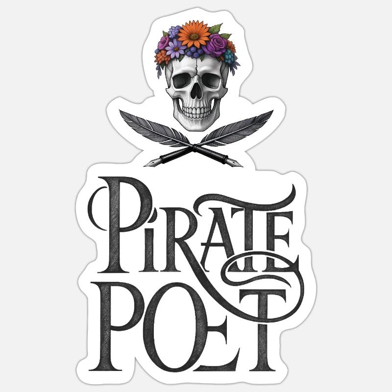 PIRATE POET - let's talk Sticker size S (10 x 10 cm)