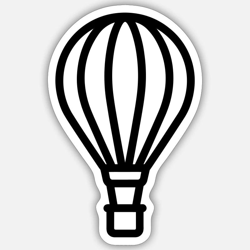 Luftballon - Sticker Größe S (10 x 10 cm) - Mattweiß