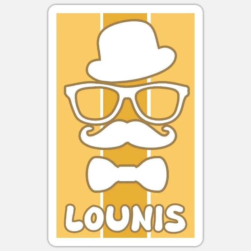 Gift for Lounis - Sticker size S (10 x 10 cm) - white matte