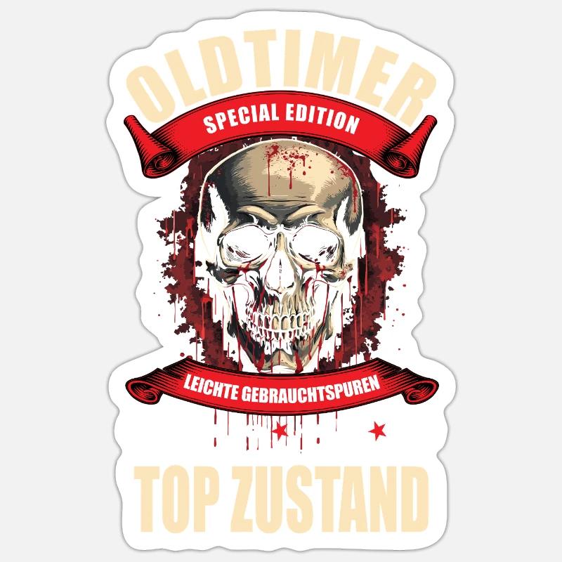 Oldtimer - Édition spéciale - Sticker taille S (10 x 10 cm) - blanc mat