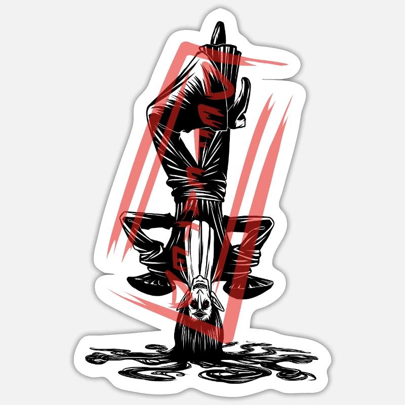 The defeated: Witch Vampire Monster - Sticker size S (10 x 10 cm) - white matte