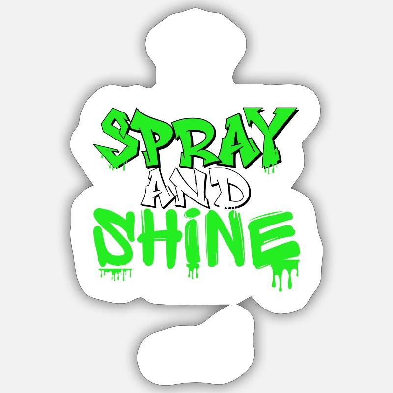 Spray and Shine Graffiti Crown - Sticker size S (10 x 10 cm) - white matte