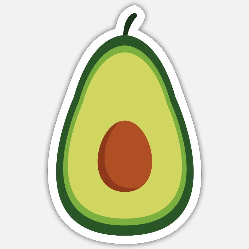 avocado - Sticker size S (10 x 10 cm) - white matte