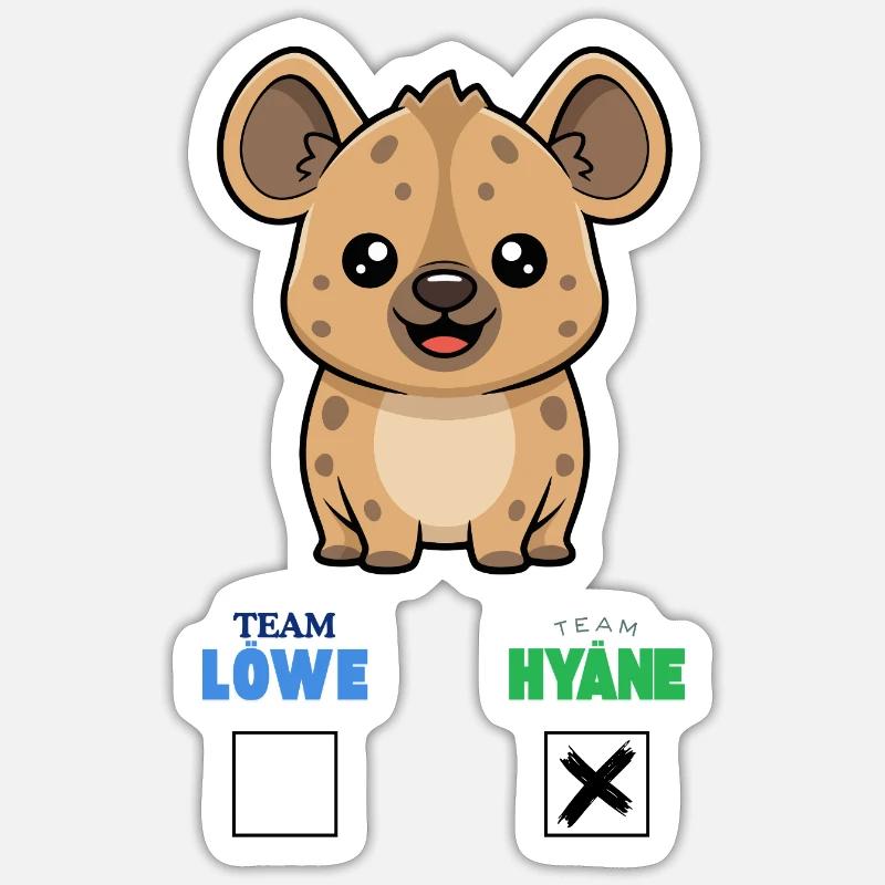 TEAM HYÄNE Sticker Größe S (10 x 10 cm)