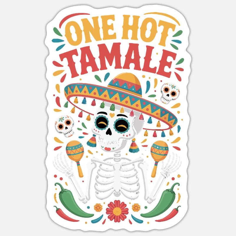 One Hot Tomale - Sticker size S (10 x 10 cm) - white matte