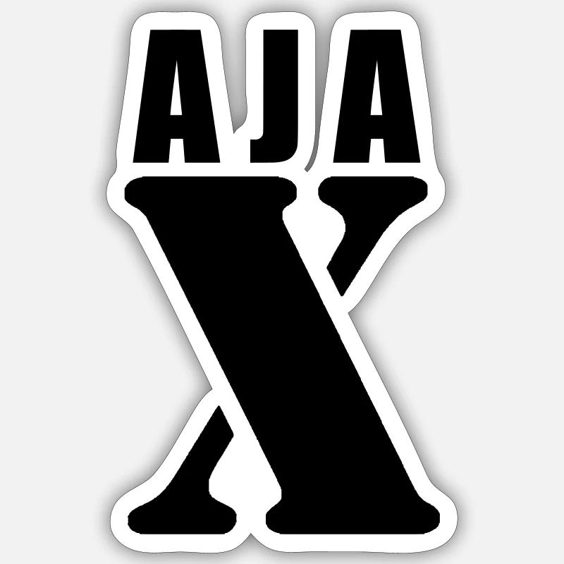 Ajax – Conception du prénom | Typographie minimale Sticker taille S (10 x 10 cm)