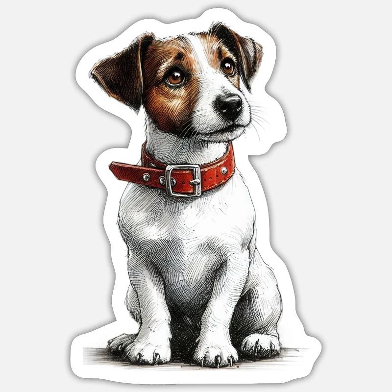 Jack Russel Terrier - Sticker size S (10 x 10 cm) - white matte