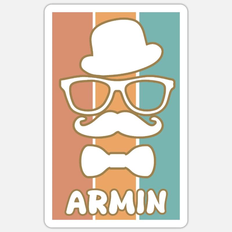 Armin as a name - Sticker size S (10 x 10 cm) - white matte