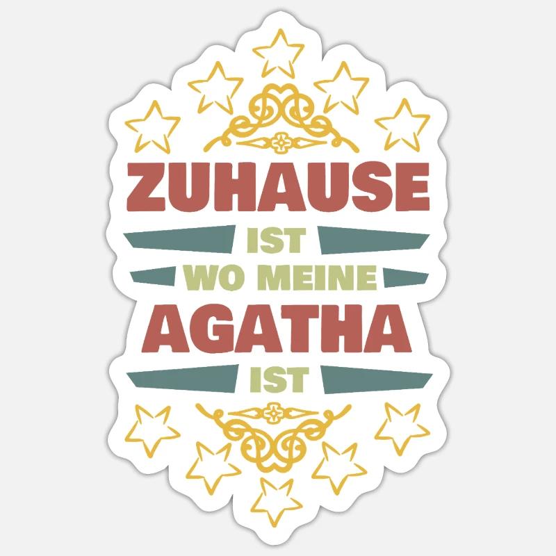 Geschenk für Agatha - Sticker Größe S (10 x 10 cm) - Mattweiß