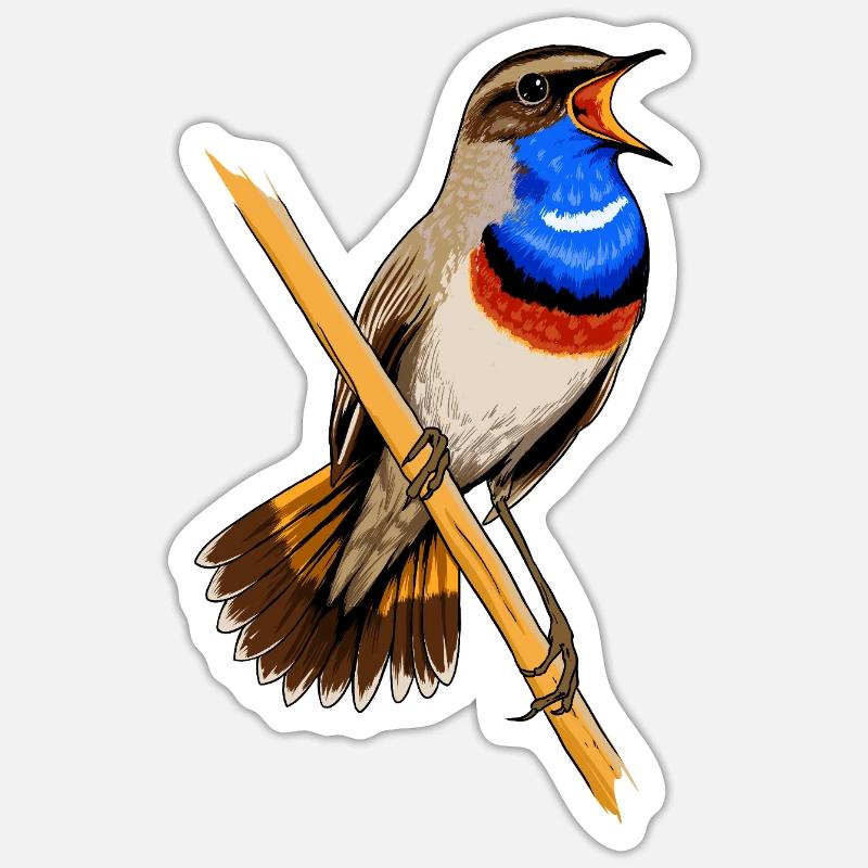 Bluethroat Sticker size S (10 x 10 cm)