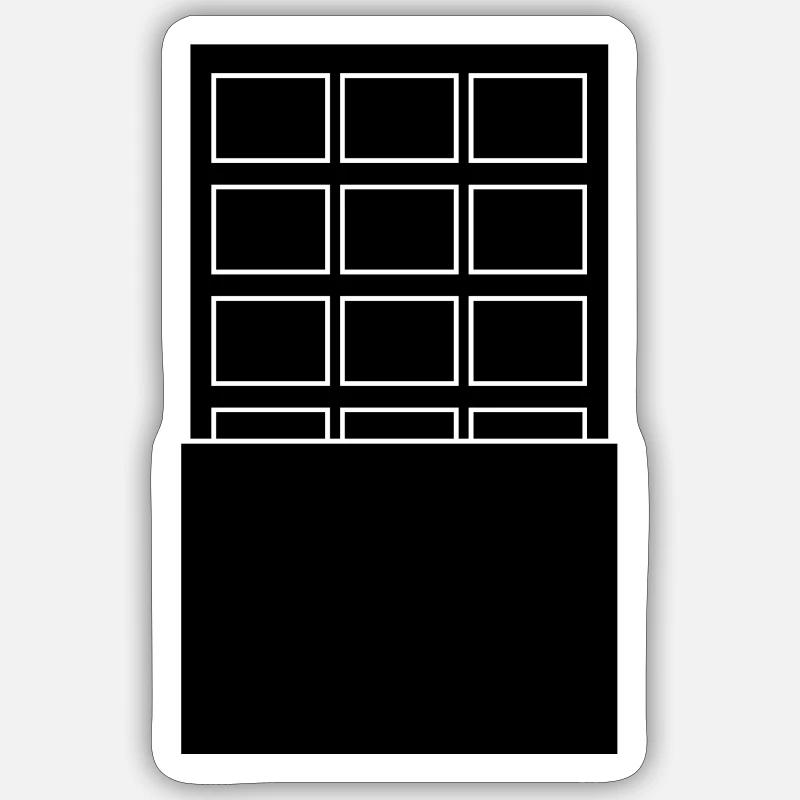 Chocolat - Sticker taille S (10 x 10 cm) - blanc mat