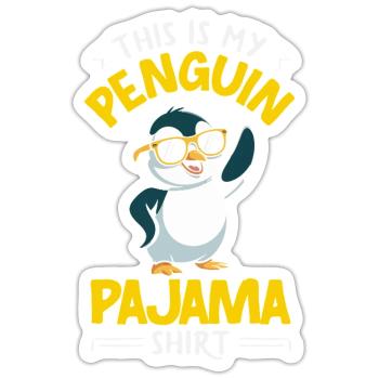 Pingouin mignon - Cadeau pour l’amoureux des manchots - Sticker taille S (10 x 10 cm) - blanc mat - Devant