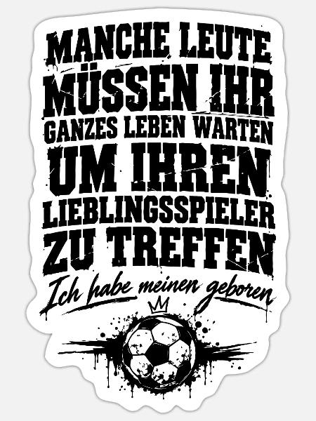 Geschenk für Mama Lieblingsspieler geboren - Sticker Größe S (10 x 10 cm) - Mattweiß