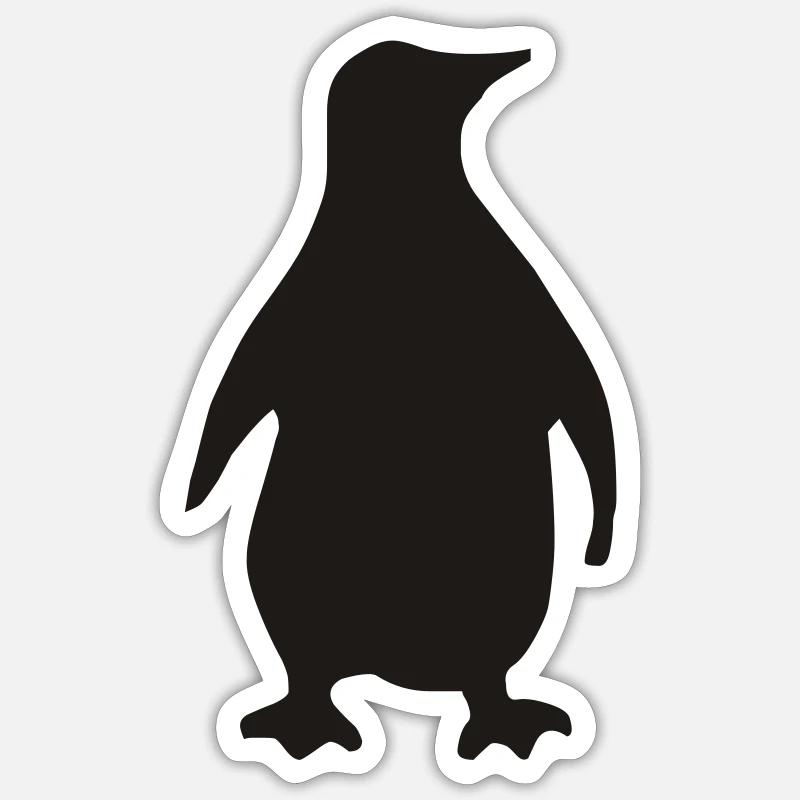 Pingouin - Sticker taille S (10 x 10 cm) - blanc mat