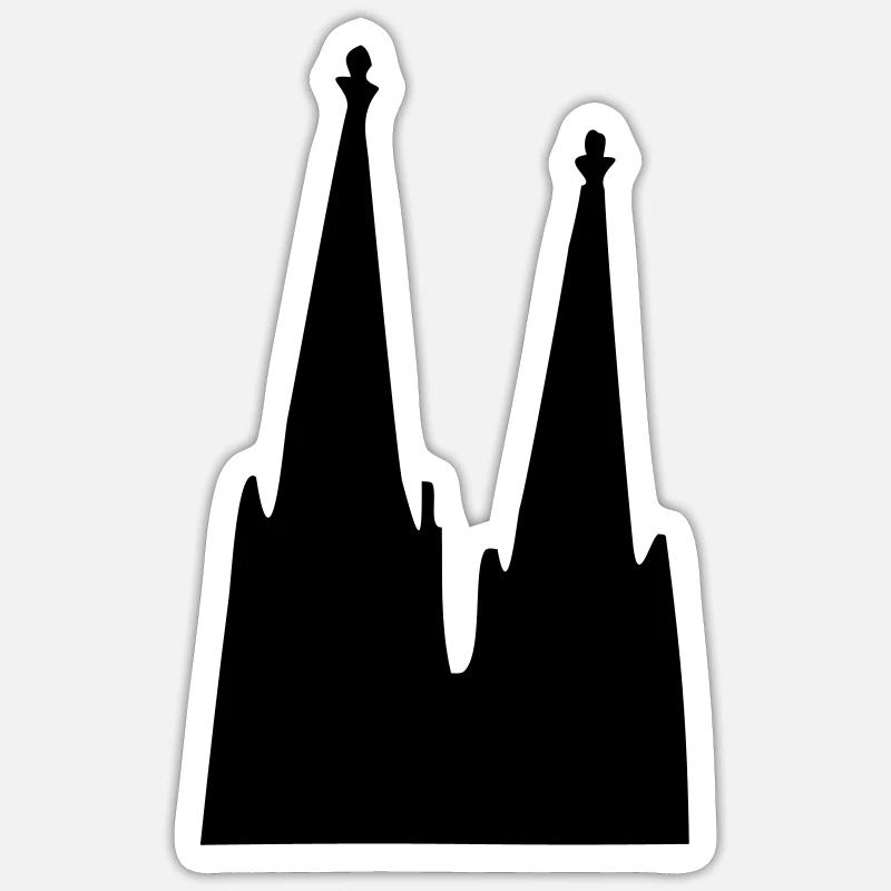 Der Kölner Dom zu Köln Sticker Größe S (10 x 10 cm)