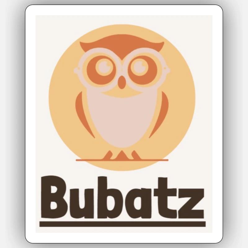 bubatz - Sticker Größe S (10 x 10 cm) - Mattweiß