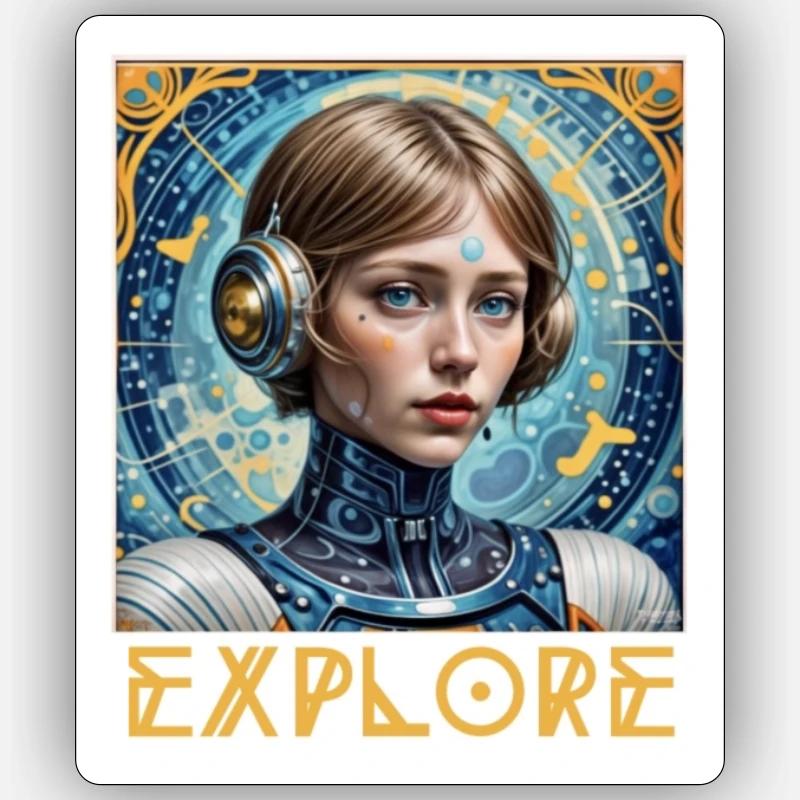 Explore and conquer Sticker size S (10 x 10 cm)