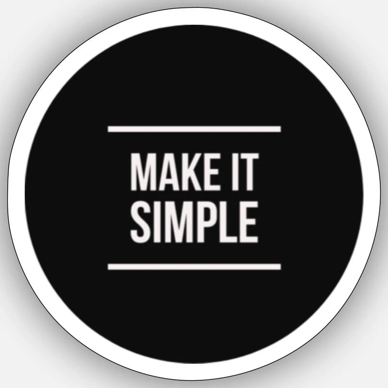 Machen Sie es sich einfach Sticker Größe S (10 x 10 cm)