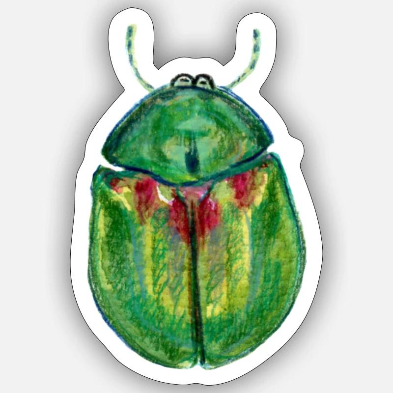 schafgabe Schildkäfer - Sticker Größe S (10 x 10 cm) - Mattweiß